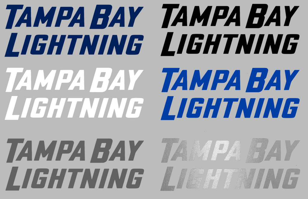 Tampa Bay Lightning Team Name Logo Premium DieCut Vinyl Decal PICK COLOR & SIZE