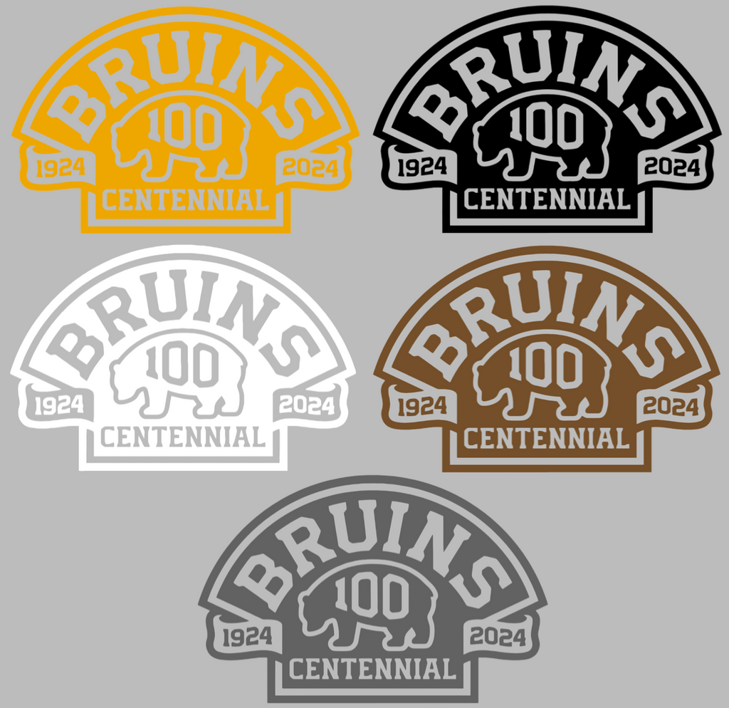 Boston Bruins Centennial Crest 100 Year Anniversary Logo Premium DieCut Vinyl Decal PICK COLOR & SIZE