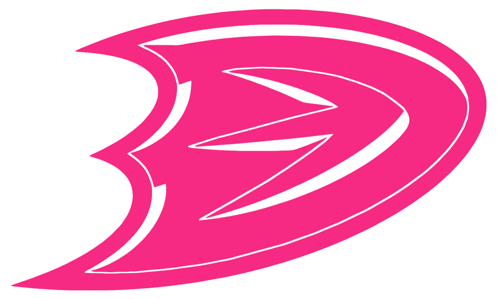 Anaheim Ducks HOT PINK Alternate Logo Premium DieCut Vinyl Decal PICK SIZE