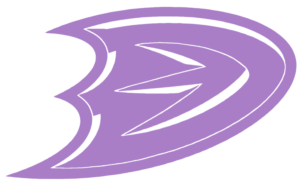 Anaheim Ducks PURPLE CANCER AWARENESS Alternate Logo Premium DieCut Vinyl Decal PICK SIZE