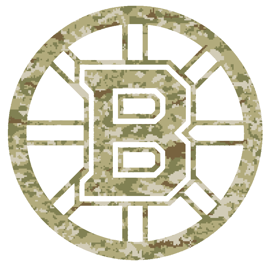 Boston Bruins Team Logo Salute to Service Camouflage Camo Vinyl Decal PICK SIZE