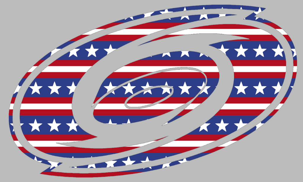 Carolina Hurricanes Team Logo Stars & Stripes USA American Flag Vinyl Decal PICK SIZE