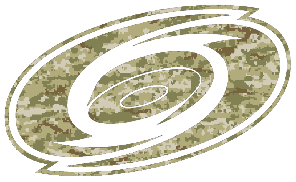 Carolina Hurricanes Team Logo Salute to Service Camouflage Camo Vinyl Decal PICK SIZE