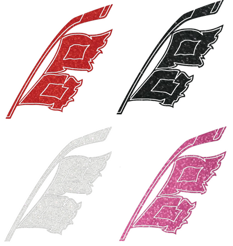 Carolina Hurricanes Metallic Sparkle Alternate Logo Premium DieCut Vinyl Decal PICK COLOR & SIZE