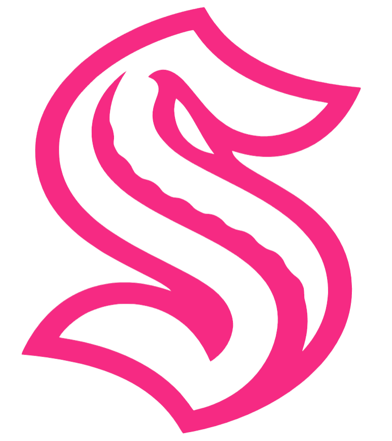 Seattle Kraken HOT PINK Team Logo Premium DieCut Vinyl Decal PICK SIZE