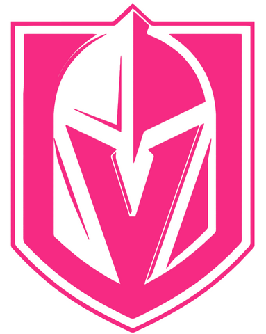 Vegas Golden Knights HOT PINK Team Logo Premium DieCut Vinyl Decal PICK SIZE