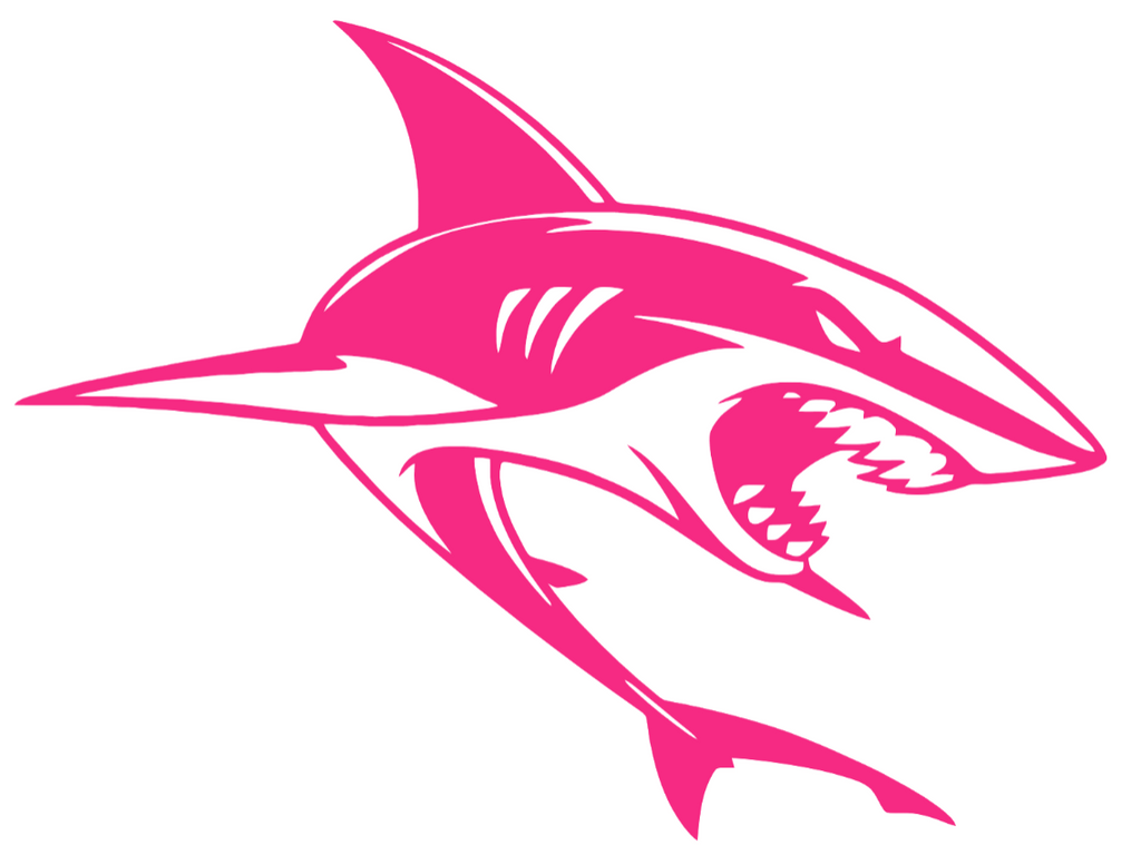 San Jose Sharks HOT PINK Alternate Logo Premium DieCut Vinyl Decal PICK SIZE