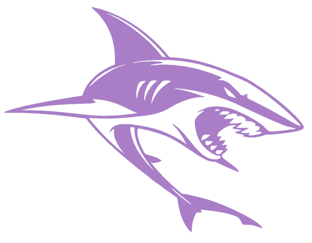 San Jose Sharks PURPLE CANCER AWARENESS Alternate Logo Premium DieCut Vinyl Decal PICK SIZE