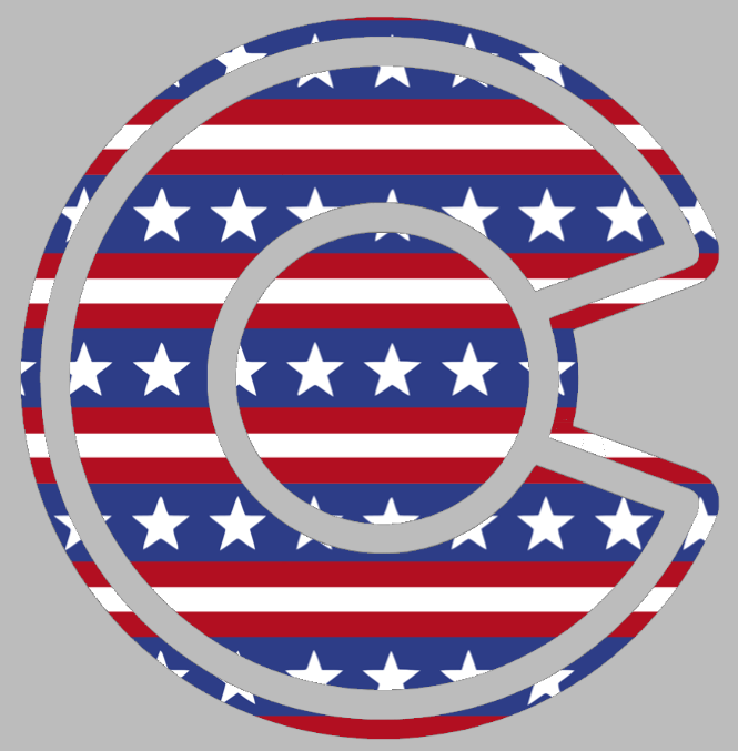 Colorado Avalanche Alternate Logo Stars & Stripes USA American Flag Vinyl Decal PICK SIZE