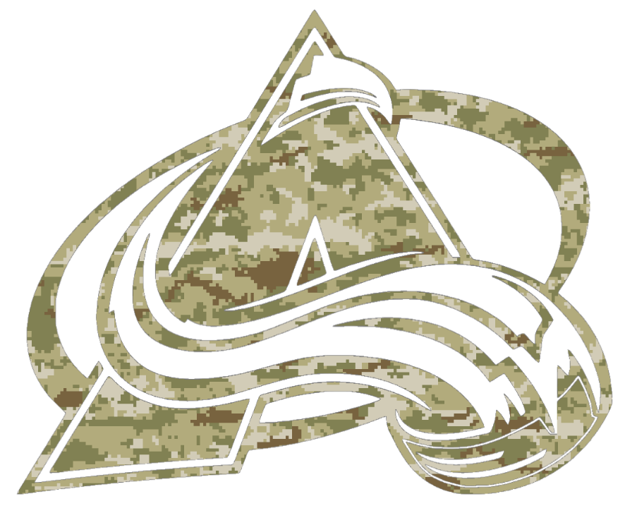 Colorado Avalanche Team Logo Salute to Service Camouflage Camo Vinyl Decal PICK SIZE
