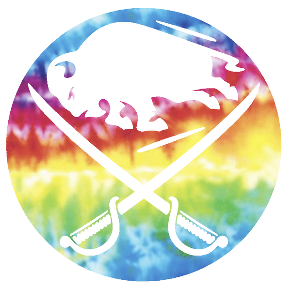 Buffalo Sabres Team Logo Crucial Catch Cancer Tie Dye Vinyl Decal PICK SIZE