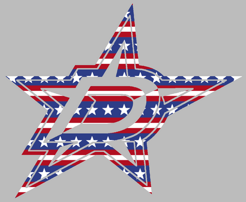 Dallas Stars Team Logo Stars & Stripes USA American Flag Vinyl Decal PICK SIZE