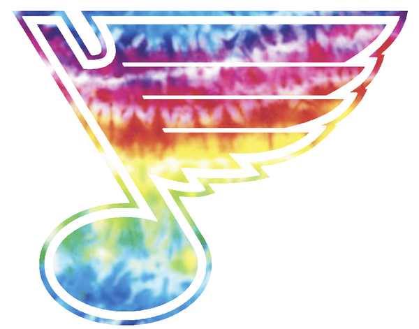 St Louis Blues Team Logo Crucial Catch Cancer Tie Dye Vinyl Decal PICK SIZE
