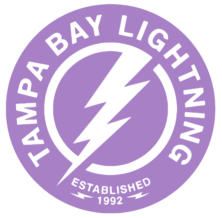 Tampa Bay Lightning PURPLE CANCER AWARENESS Alternate Logo Premium DieCut Vinyl Decal PICK SIZE