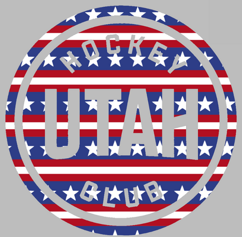 Utah Hockey Club Team Logo Stars & Stripes USA American Flag Vinyl Decal PICK SIZE