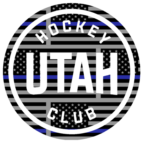 Utah Hockey Club Team Logo Thin Blue Line American Flag Premium DieCut Vinyl Decal PICK SIZE
