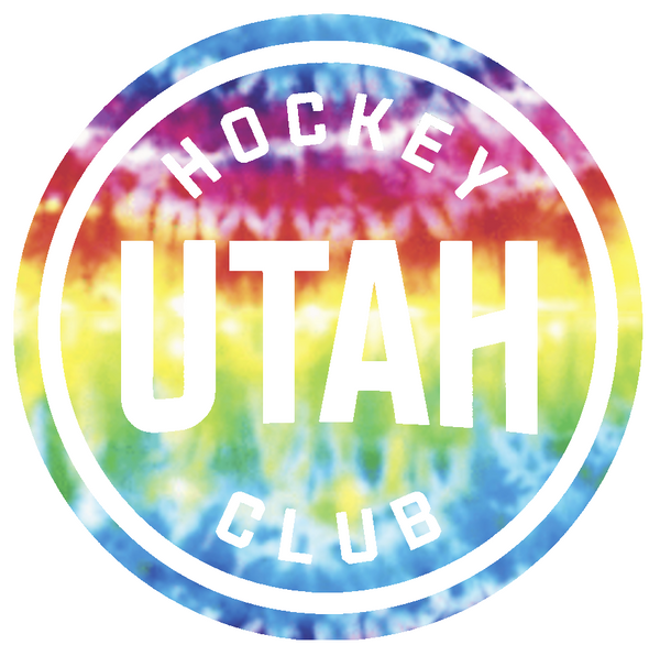 Utah Hockey Club Team Logo Crucial Catch Cancer Tie Dye Vinyl Decal PICK SIZE