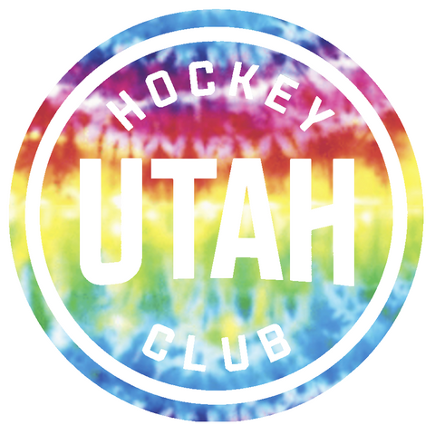 Utah Hockey Club Team Logo Crucial Catch Cancer Tie Dye Vinyl Decal PICK SIZE