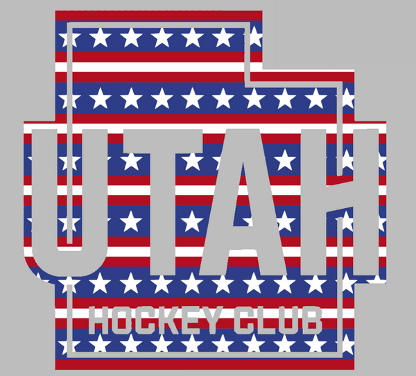 Utah Hockey Club Alternate Logo Stars & Stripes USA American Flag Vinyl Decal PICK SIZE