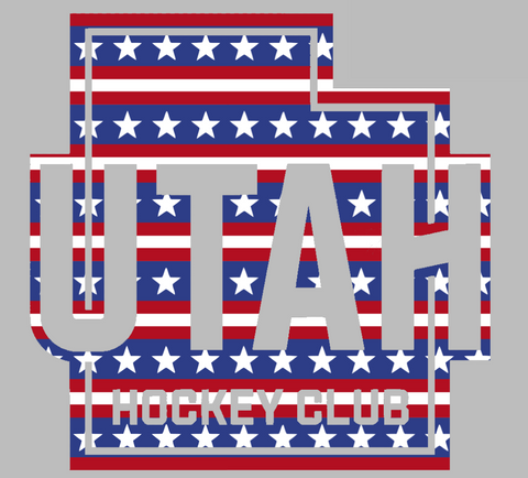 Utah Hockey Club Alternate Logo Stars & Stripes USA American Flag Vinyl Decal PICK SIZE