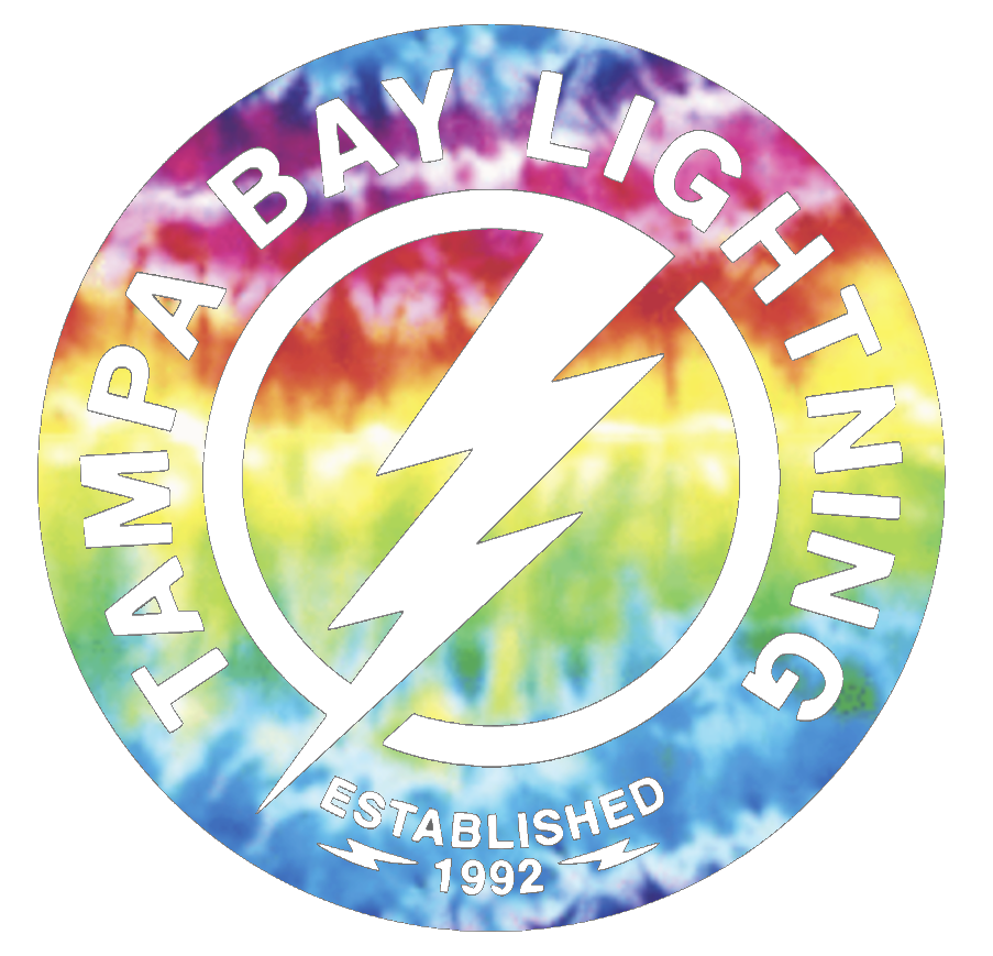 Tampa Bay Lightning Alternate Logo Crucial Catch Cancer Tie Dye Vinyl Decal PICK SIZE