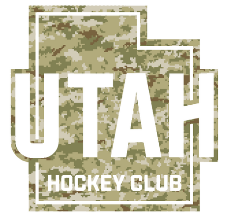 Utah Hockey Club Alternate Logo Salute to Service Camouflage Camo Vinyl Decal PICK SIZE