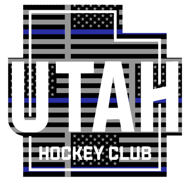 Utah Hockey Club Alternate Logo Thin Blue Line American Flag Premium DieCut Vinyl Decal PICK SIZE