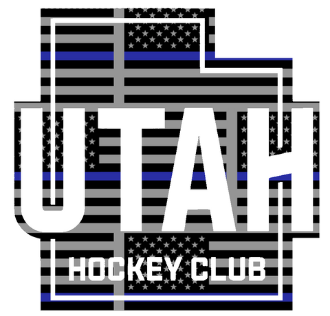 Utah Hockey Club Alternate Logo Thin Blue Line American Flag Premium DieCut Vinyl Decal PICK SIZE