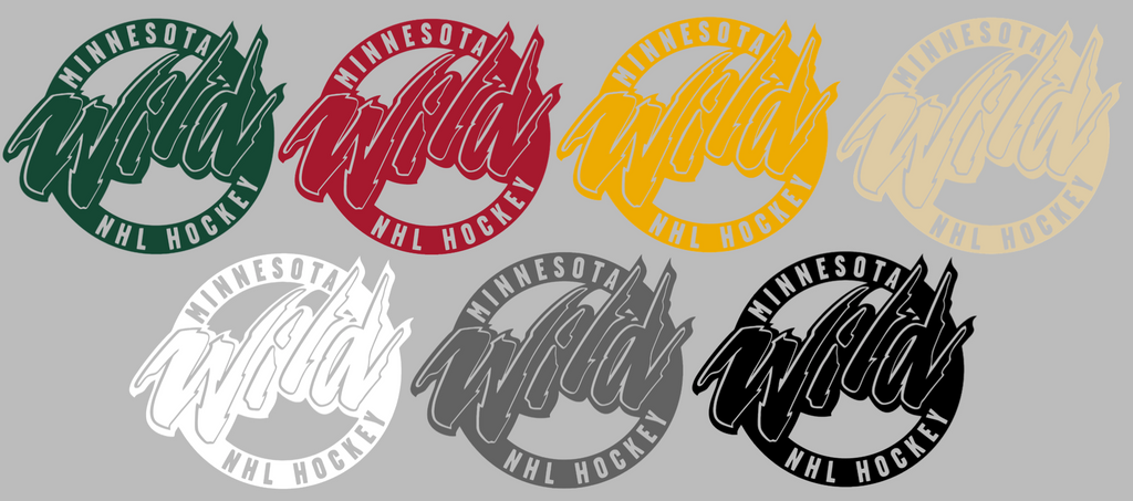 Minnesota Wild Retro Throwback Logo Premium DieCut Vinyl Decal PICK COLOR & SIZE