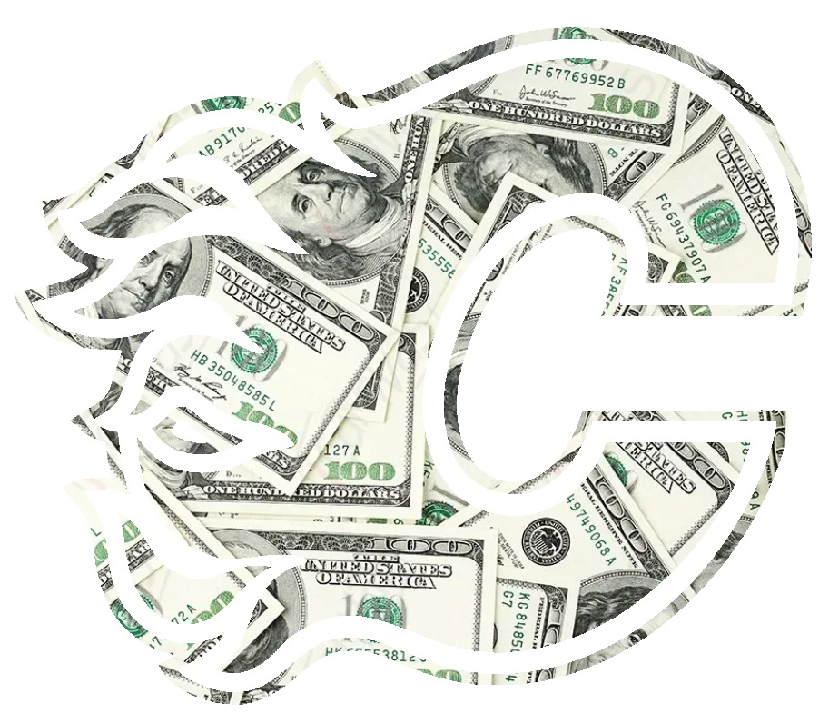 Calgary Flames Team Logo Money Print Premium DieCut Vinyl Decal PICK SIZE