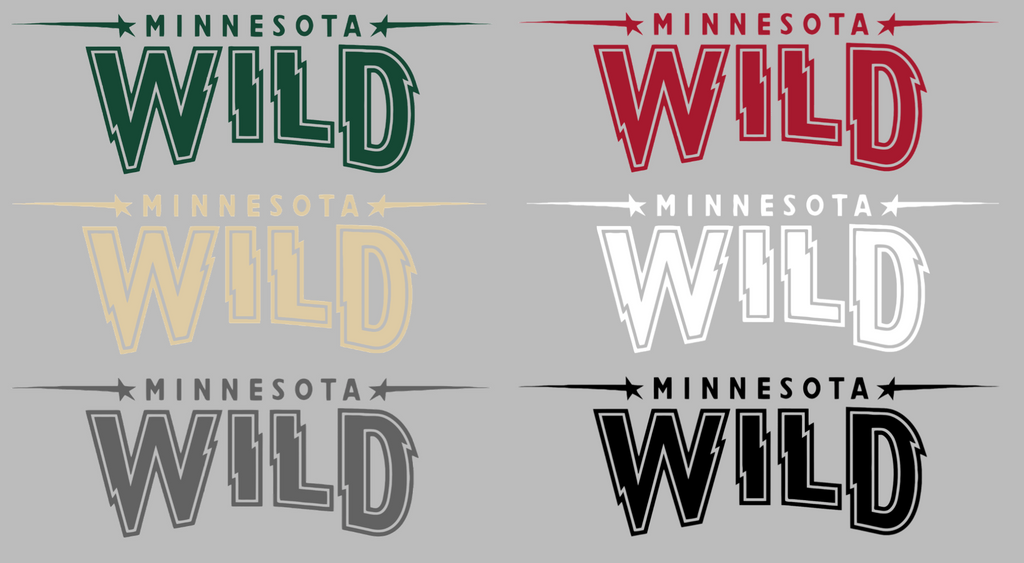 Minnesota Wild Team Name Logo Premium DieCut Vinyl Decal PICK COLOR & SIZE