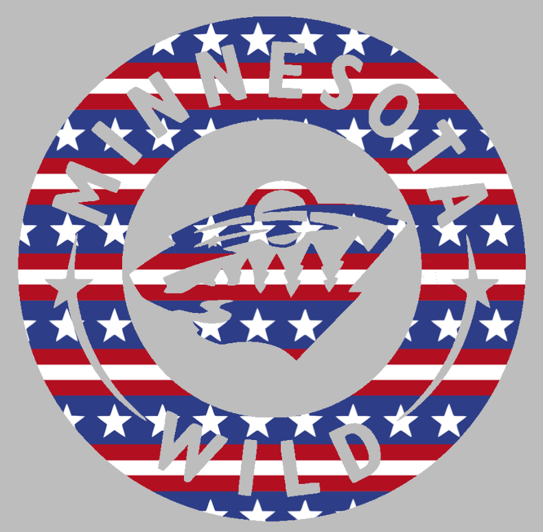 Minnesota Wild Alternate Logo Stars & Stripes USA American Flag Vinyl Decal PICK SIZE