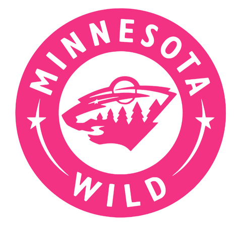 Minnesota Wild HOT PINK Alternate Logo Premium DieCut Vinyl Decal PICK SIZE