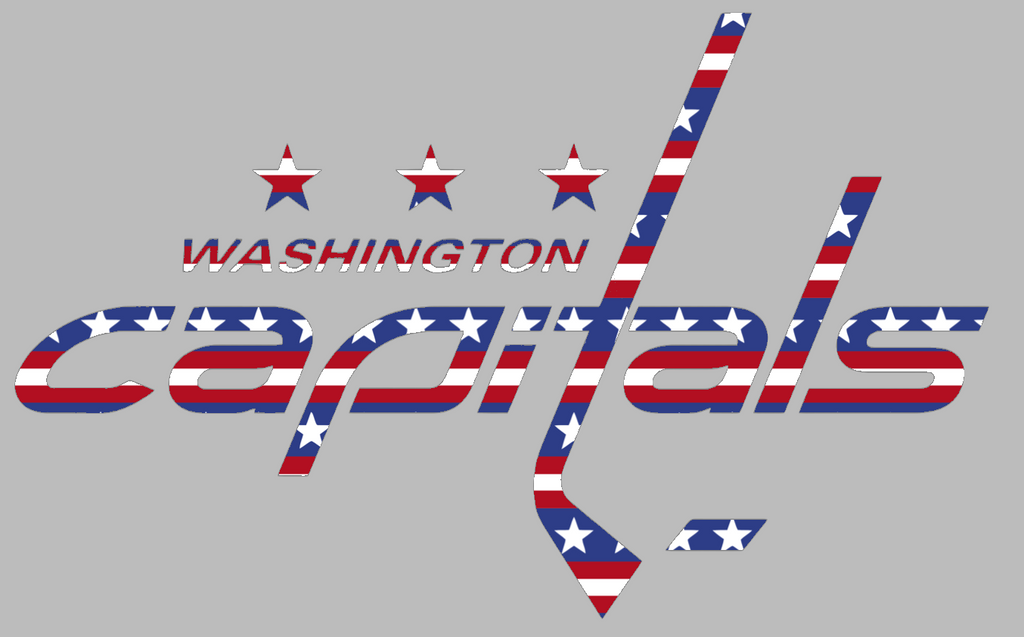 Washington Capitals Team Logo Stars & Stripes USA American Flag Vinyl Decal PICK SIZE