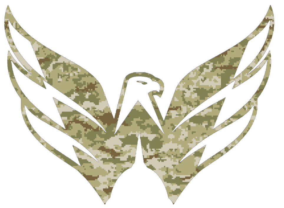 Washington Capitals Alternate Logo Salute to Service Camouflage Camo Vinyl Decal PICK SIZE
