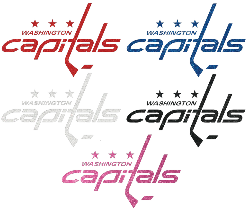 Washington Capitals Metallic Sparkle Team Logo Premium DieCut Vinyl Decal PICK COLOR & SIZE