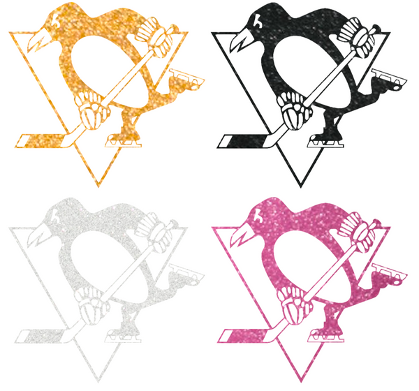 Pittsburgh Penguins Metallic Sparkle Team Logo Premium DieCut Vinyl Decal PICK COLOR & SIZE