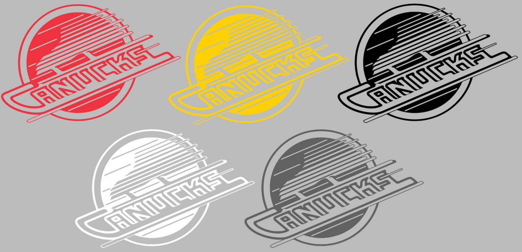 Vancouver Canucks Retro Throwback Logo Premium DieCut Vinyl Decal PICK COLOR & SIZE