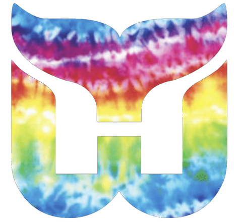 Hartford Whalers Team Logo Crucial Catch Cancer Tie Dye Vinyl Decal PICK SIZE