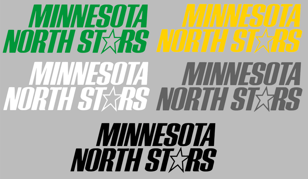 Minnesota North Stars Team Name Logo Premium DieCut Vinyl Decal PICK COLOR & SIZE