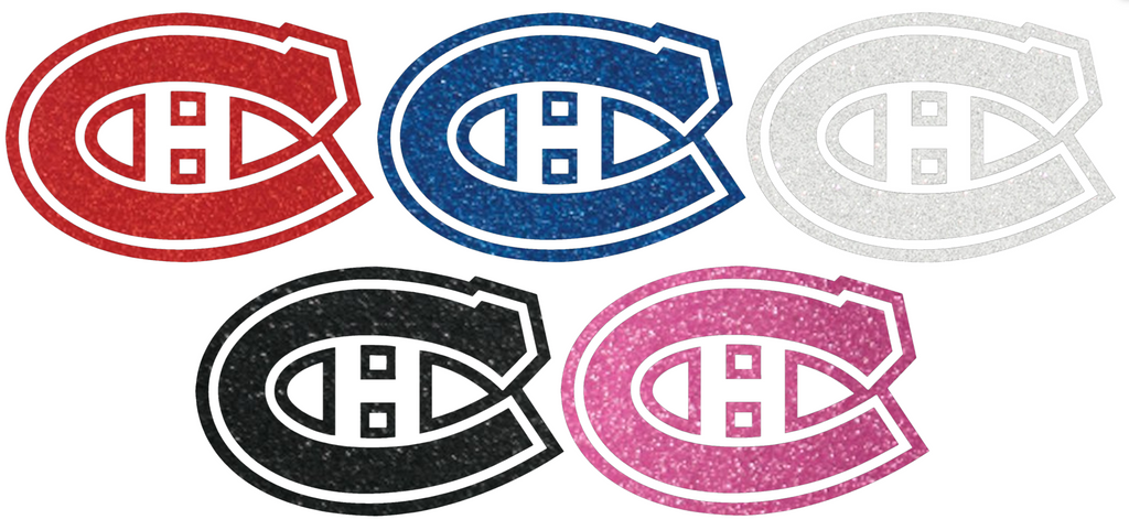 Montreal Canadiens Metallic Sparkle Team Logo Premium DieCut Vinyl Decal PICK COLOR & SIZE