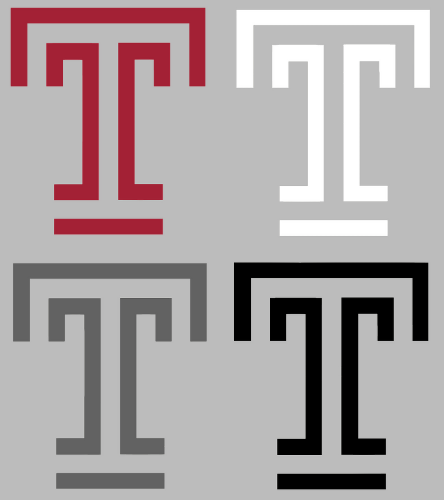 Temple Owls Team Logo Premium DieCut Vinyl Decal PICK COLOR & SIZE