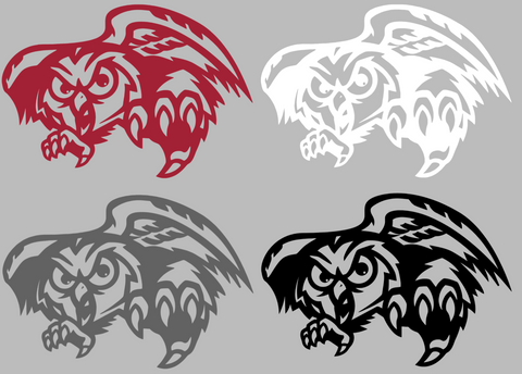 Temple Owls Retro Throwback Logo Premium DieCut Vinyl Decal PICK COLOR & SIZE