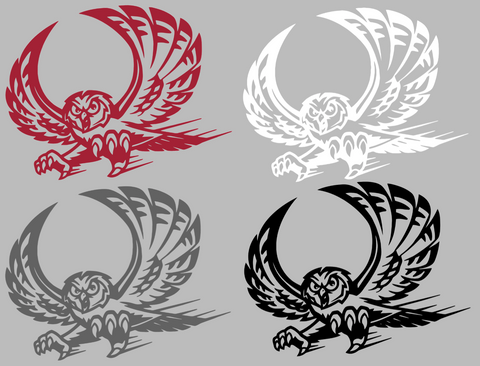 Temple Owls Retro Throwback Logo Premium DieCut Vinyl Decal PICK COLOR & SIZE