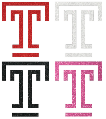 Temple Owls Metallic Sparkle Team Logo Premium DieCut Vinyl Decal PICK COLOR & SIZE