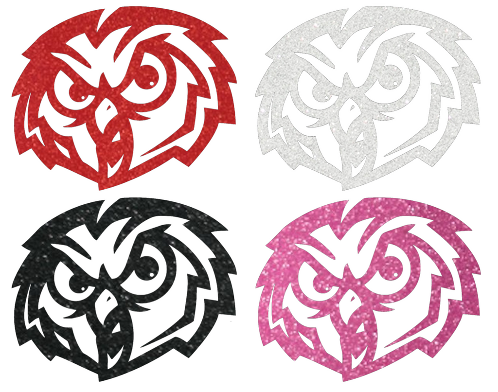 Temple Owls Metallic Sparkle Retro Throwback Logo Premium DieCut Vinyl Decal PICK COLOR & SIZE