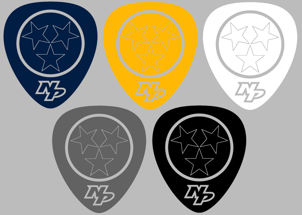 Nashville Predators Alternate Guitar Pick Logo Premium DieCut Vinyl Decal PICK COLOR & SIZE