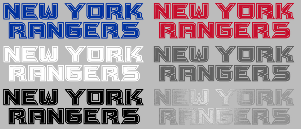 New York Rangers Team Name Logo Premium DieCut Vinyl Decal PICK COLOR & SIZE