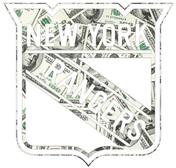 New York Rangers Team Logo Money Print Premium DieCut Vinyl Decal PICK SIZE