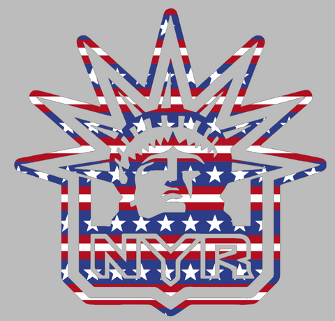 New York Rangers Alternate Logo Stars & Stripes USA American Flag Vinyl Decal PICK SIZE
